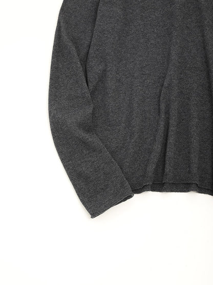 Evam Eva Cotton Cashmere Turtleneck Charcoal-Evam Eva-Thistle Hill