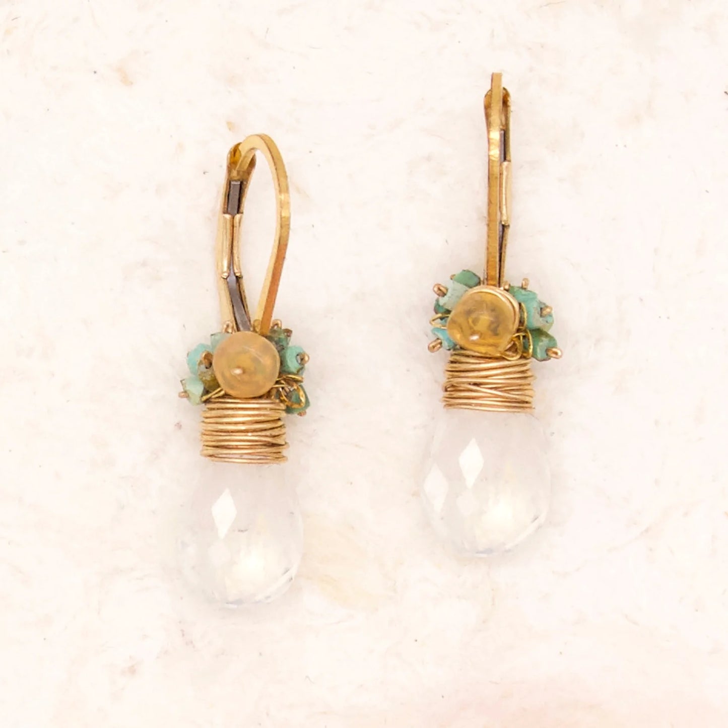 River Song Rainbow Moonstone Fringe Earrings-River Song-Thistle Hill