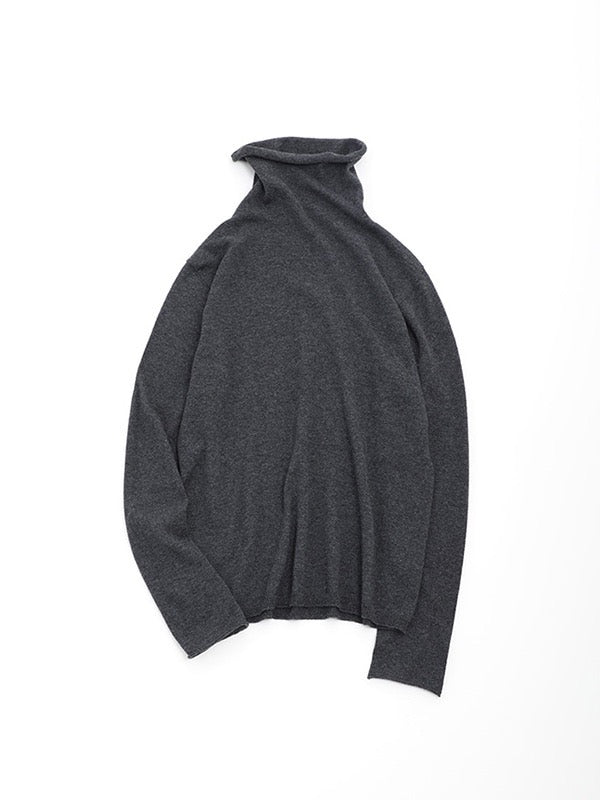 Evam Eva Cotton Cashmere Turtleneck Charcoal-Evam Eva-Thistle Hill