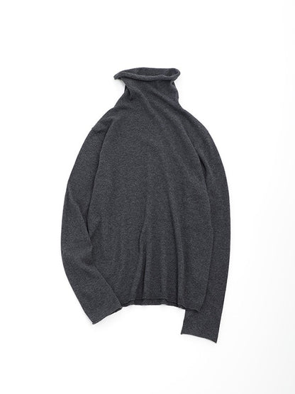 Evam Eva Cotton Cashmere Turtleneck Charcoal-Evam Eva-Thistle Hill