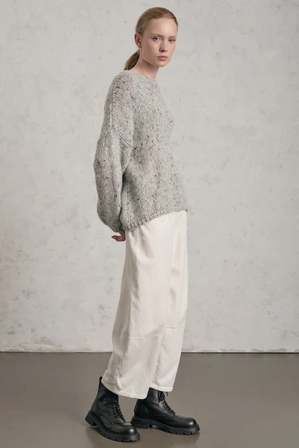 Transit Round Neck Light Grey Jumper-Transit-Thistle Hill