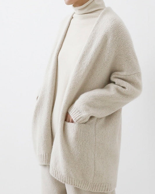 Evam Eva Cashmere Cardigan Ivory-Evam Eva-Thistle Hill