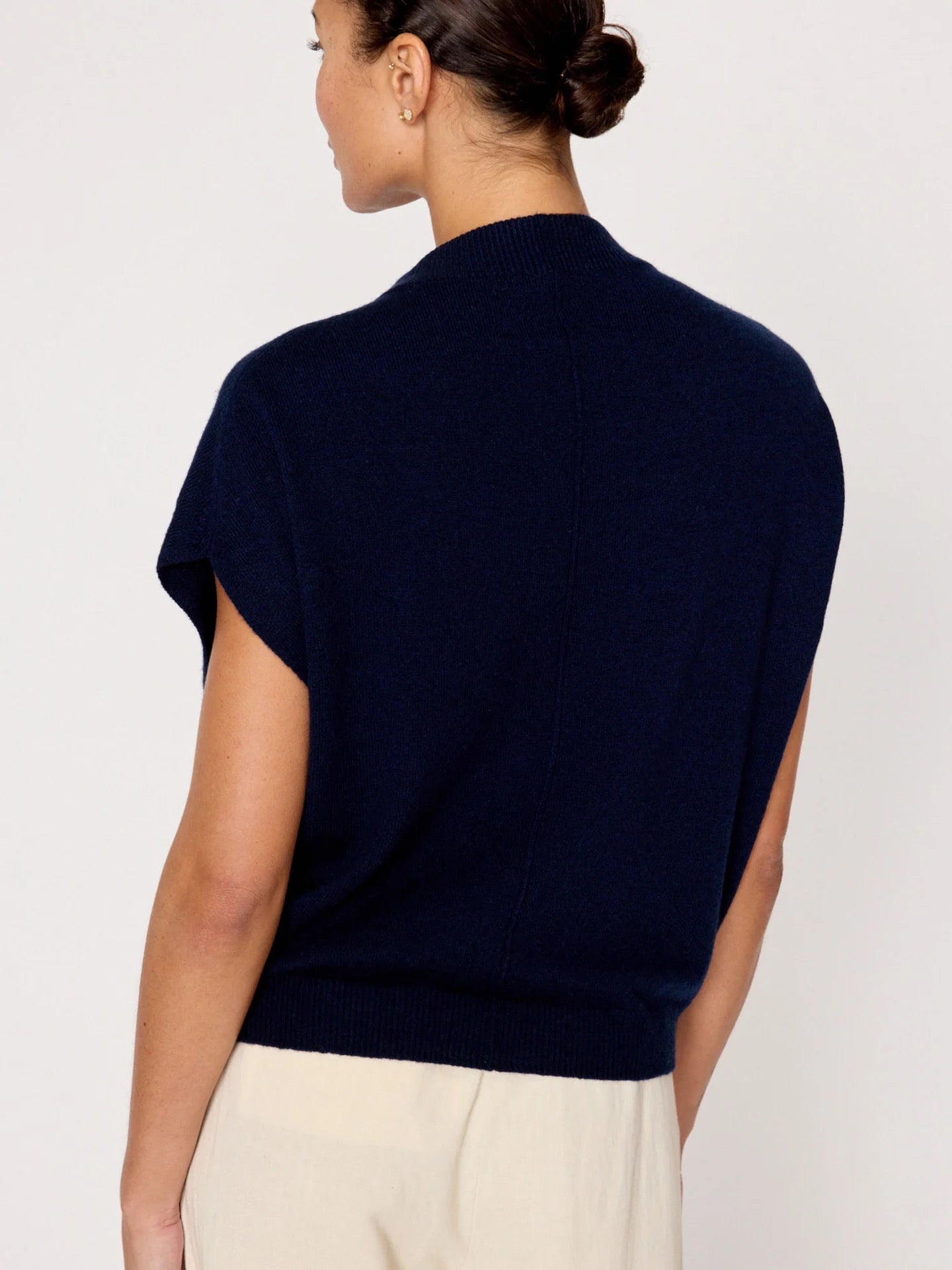 Brochu Walker Morten Funnel Neck Top Navy-Brochu Walker-Thistle Hill