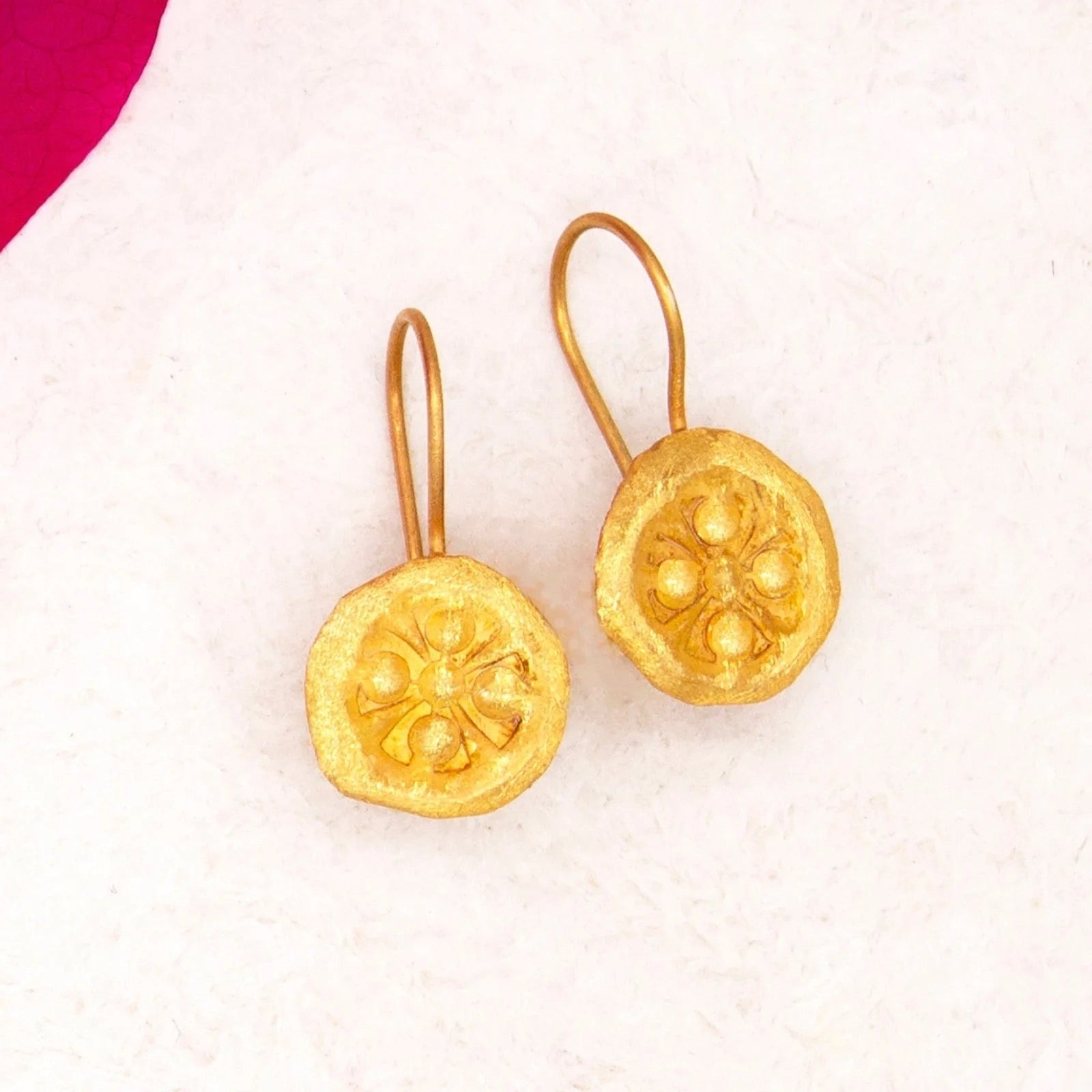 River Song Flower Coin Talisman Earrings-River Song-Thistle Hill