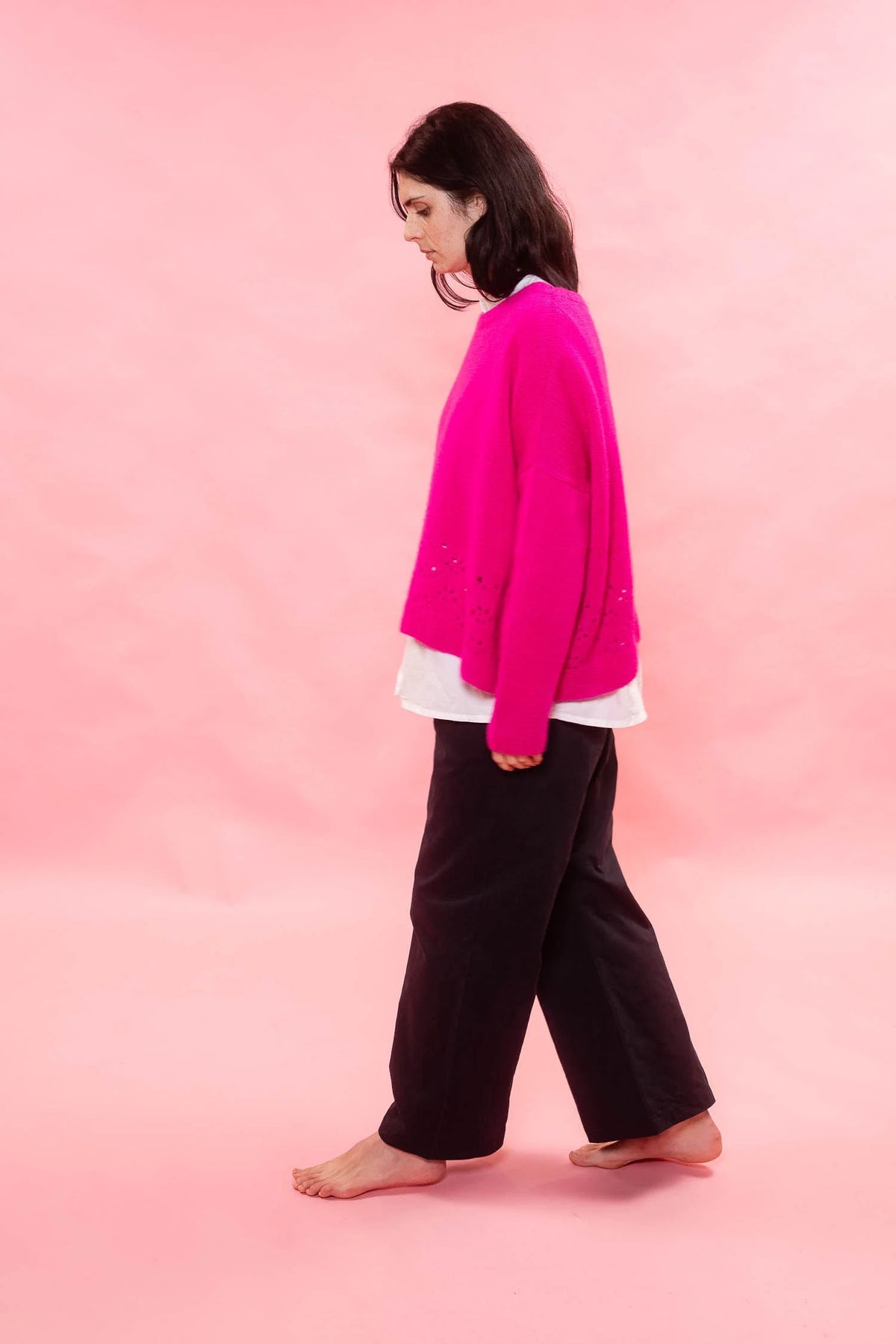 Sula Big Lacey Cardigan Neon Pink-Sula-Thistle Hill