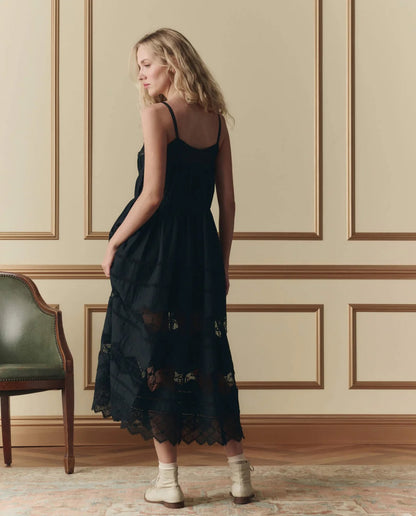 The Great Rosette Crochet Dress Black-The Great-Thistle Hill