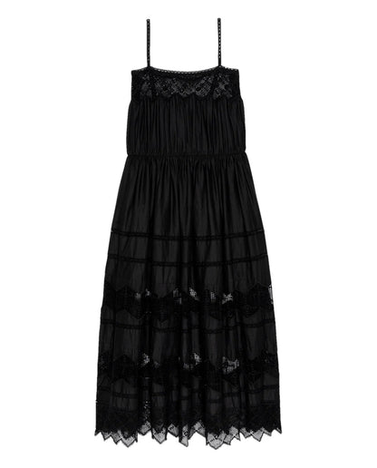 The Great Rosette Crochet Dress Black-The Great-Thistle Hill