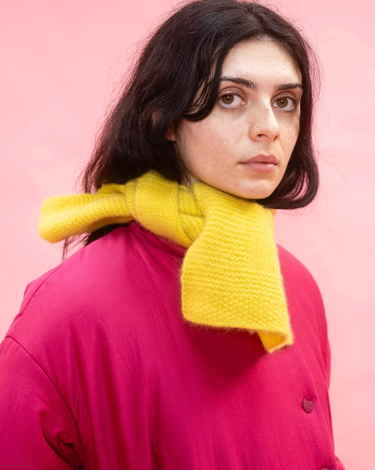 Sula Textured Flower Scarf Lemon-Sula-Thistle Hill