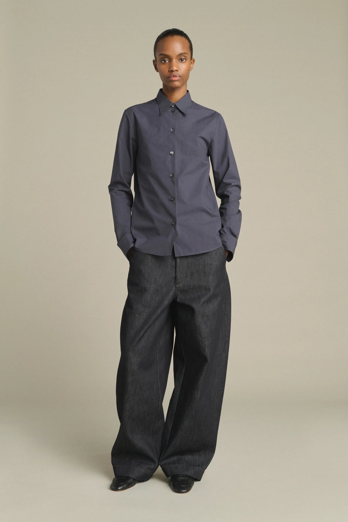 Soeur Lavina Button Down Bleu Nuit-Soeur-Thistle Hill