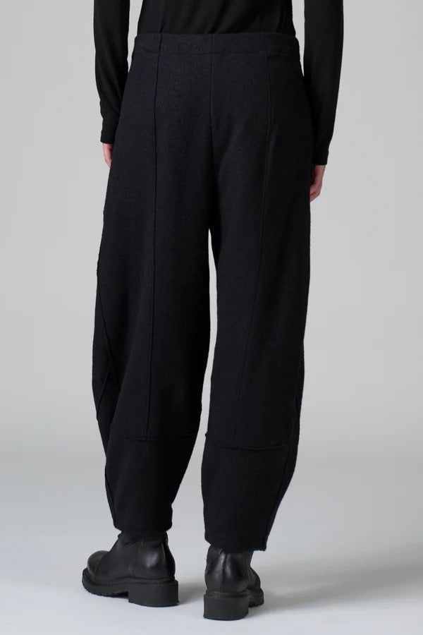 Transit Trousers in Boiled Wool Black-Transit-Thistle Hill