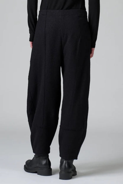 Transit Trousers in Boiled Wool Black-Transit-Thistle Hill
