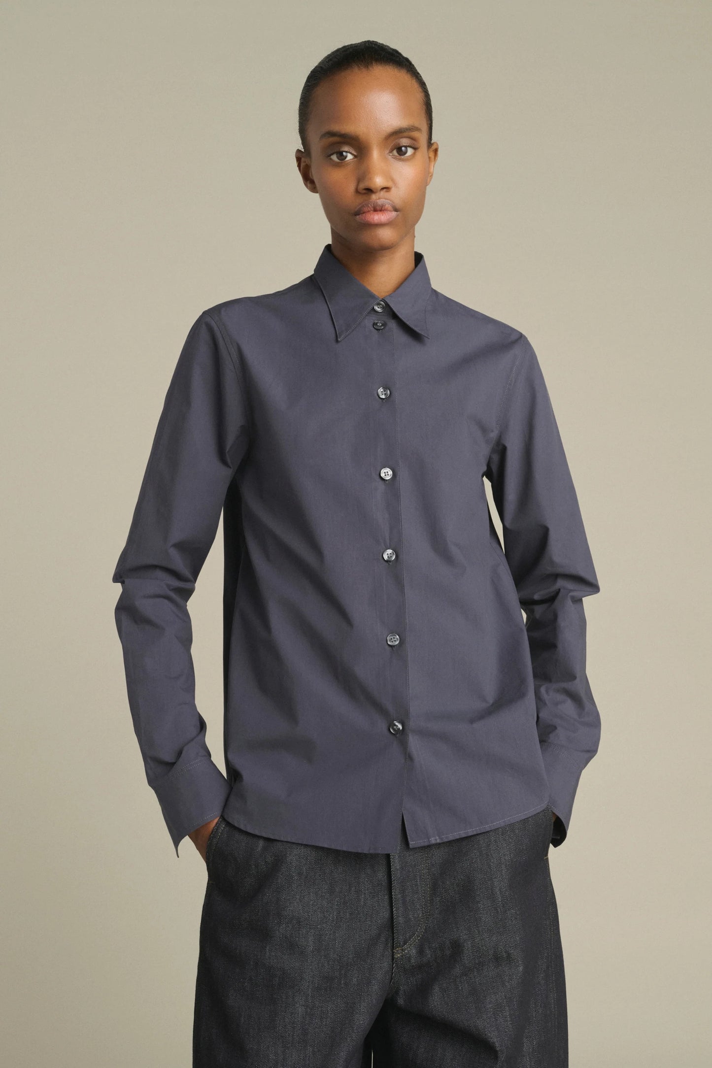 Soeur Lavina Button Down Bleu Nuit-Soeur-Thistle Hill