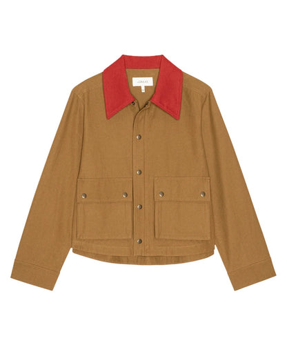 The Great Swingy Jacket Rust & Bright Red