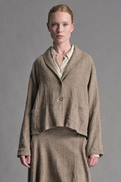 Transit Lined Boxy Blazer Wheat-Transit-Thistle Hill