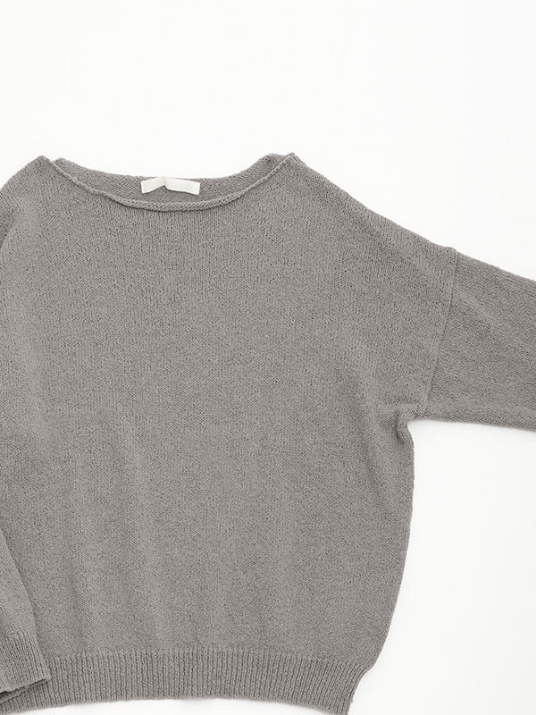 Evam Eva Wool Lily Boat Neck Pullover Silver Sage-Evam Eva-Thistle Hill