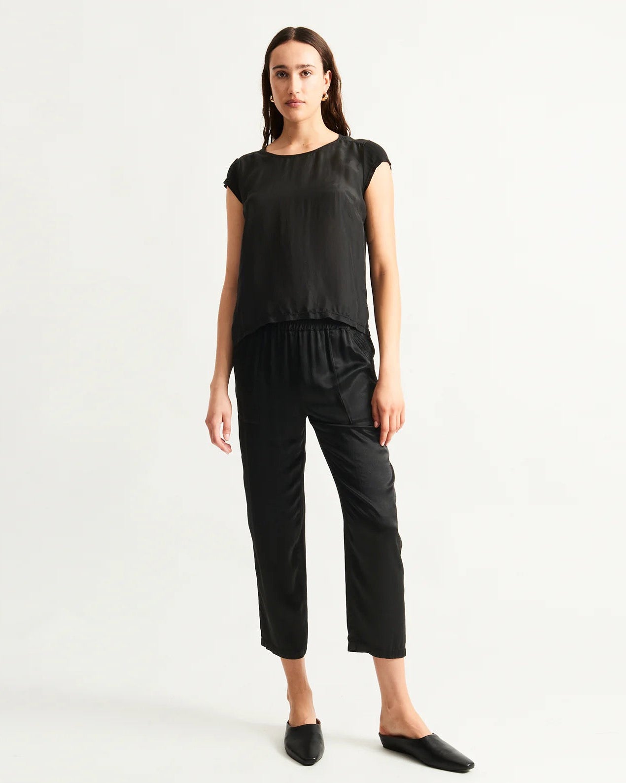 Raquel Allegra Darcey Tee Black-Raquel Allegra-Thistle Hill