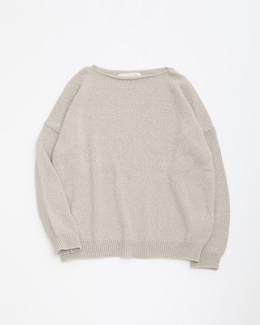 Evam Eva Wool Lily Boat Neck Pullover Ecru-Evam Eva-Thistle Hill