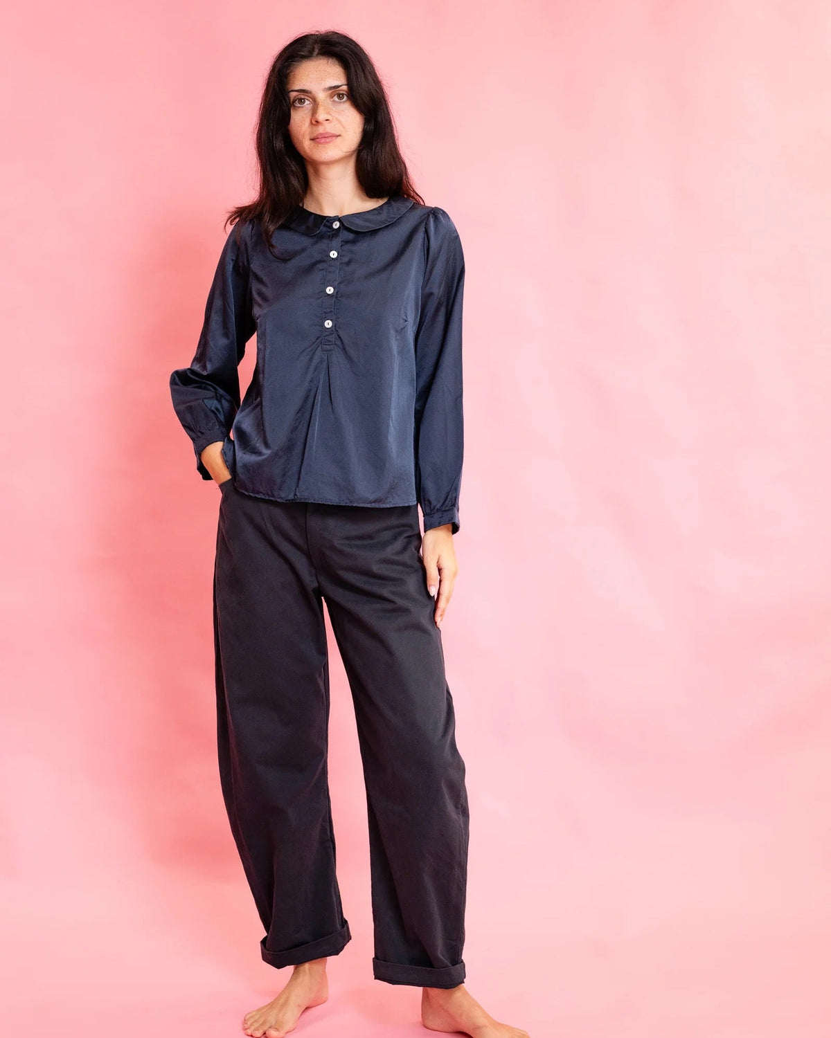 Sula Italian Cotton Twill Everyday Pant Dark Navy-Sula-Thistle Hill