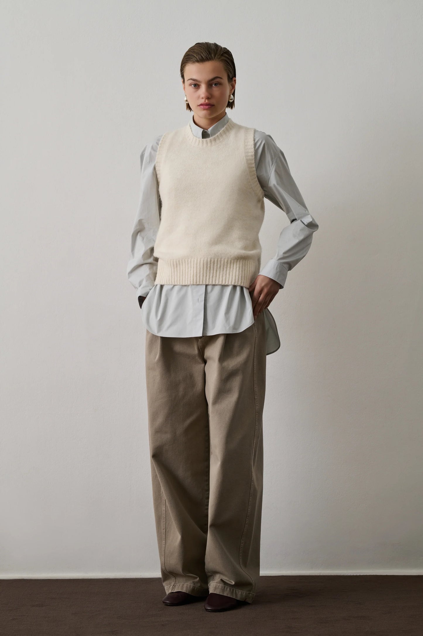 Soeur Namaste Pullover Sweater Vest Ecru-Soeur-Thistle Hill