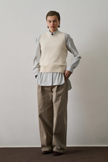 Soeur Namaste Pullover Sweater Vest Ecru-Soeur-Thistle Hill