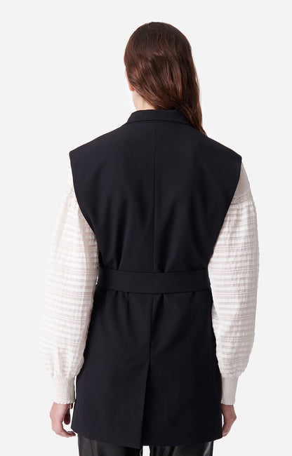 Vanessa Bruno Christen Sleeveless Vest Noir-Vanessa Bruno-Thistle Hill