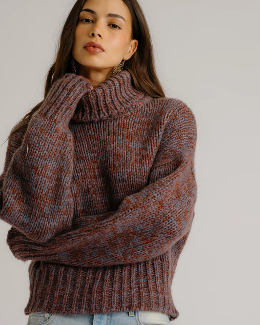 Sablyn Darcey Cropped Slouchy Turtleneck Mahogany-Sablyn-Thistle Hill