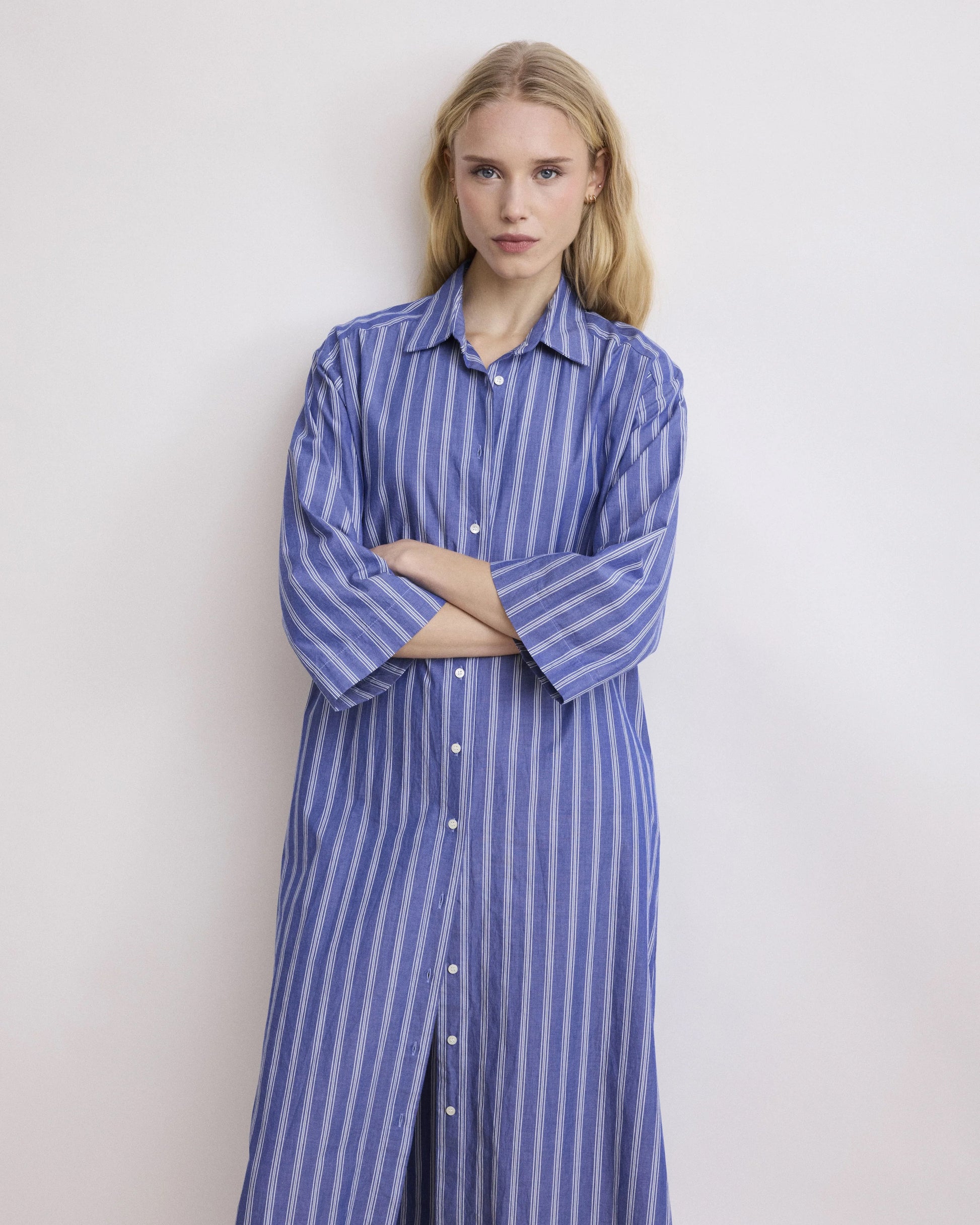 Hartford Dress Rune Blue & White-Hartford-Thistle Hill