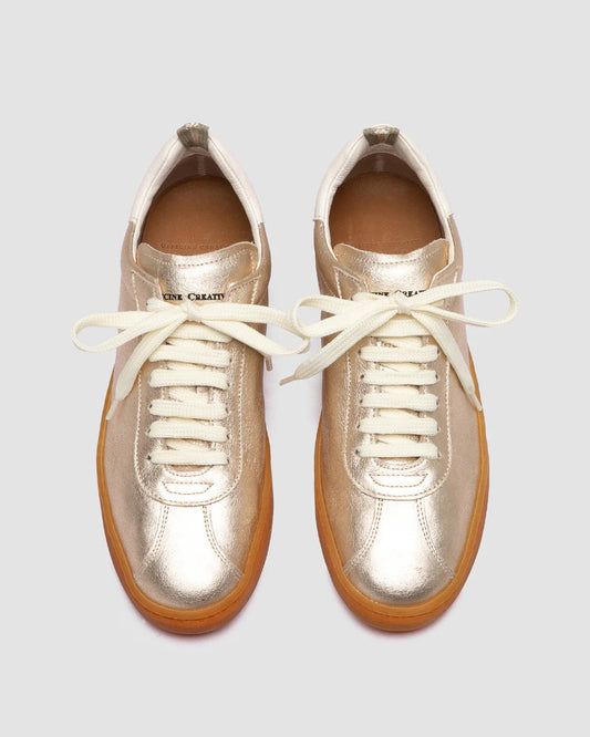 Officine Creative Destiny 101 Gold Leather Sneakers-Officine Creative-Thistle Hill
