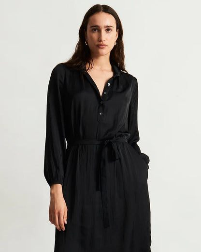 Raquel Allegra Vivienne Dress Black-Raquel Allegra-Thistle Hill