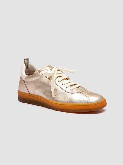 Officine Creative Destiny 101 Gold Leather Sneakers-Officine Creative-Thistle Hill