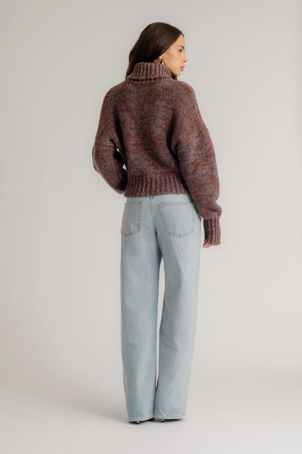 Sablyn Darcey Cropped Slouchy Turtleneck Mahogany-Sablyn-Thistle Hill