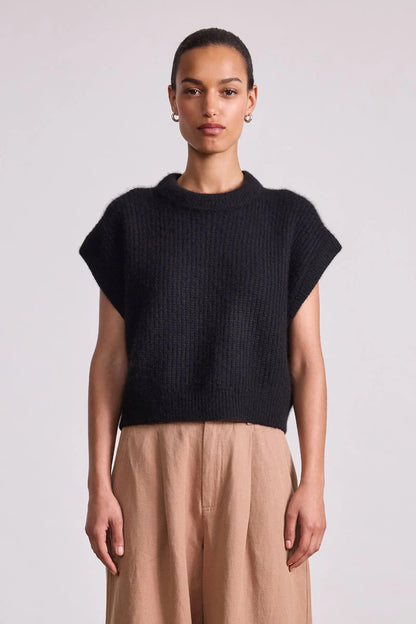Apiece Apart Softest Olivia Vest Black-Apiece Apart-Thistle Hill