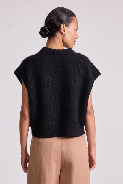 Apiece Apart Softest Olivia Vest Black-Apiece Apart-Thistle Hill