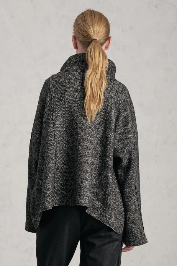 Transit Jacket Sand Herringbone & Black-Transit-Thistle Hill
