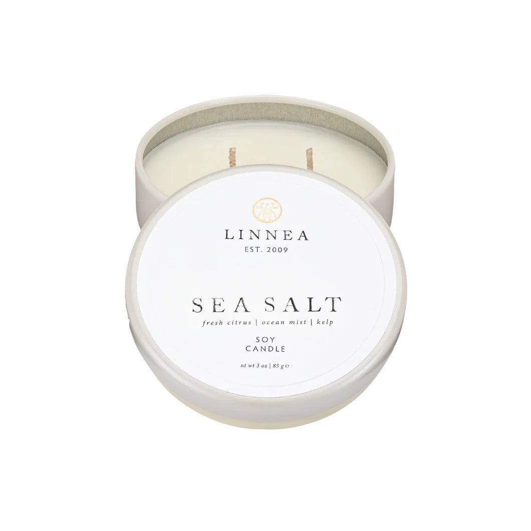 Linnea Petit Double Wick Candle Sea Salt-LINNEA-Thistle Hill