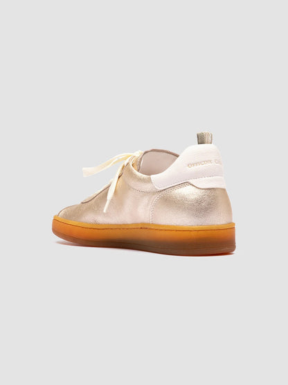 Officine Creative Destiny 101 Gold Leather Sneakers-Officine Creative-Thistle Hill