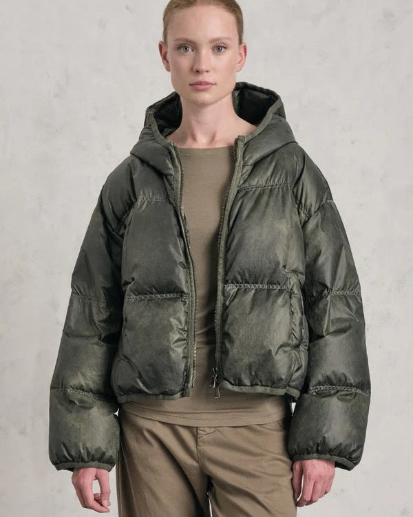Transit Hooded Down Jacket Green-Transit-Thistle Hill