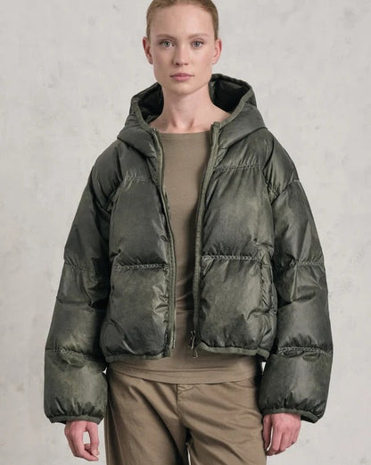 Transit Hooded Down Jacket Green-Transit-Thistle Hill