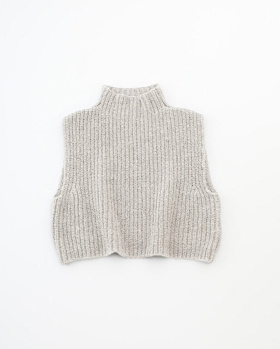 Evam Eva Wool Alpaca Aze Vest Antique White-Evam Eva-Thistle Hill