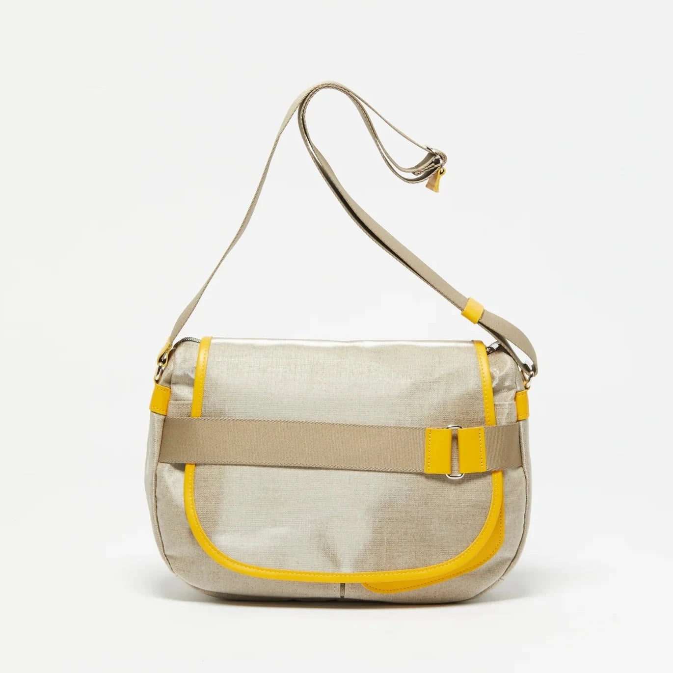 Jack Gomme Paris Gaby Linen Satchel Natural + Yellow-Jack Gomme Paris-Thistle Hill