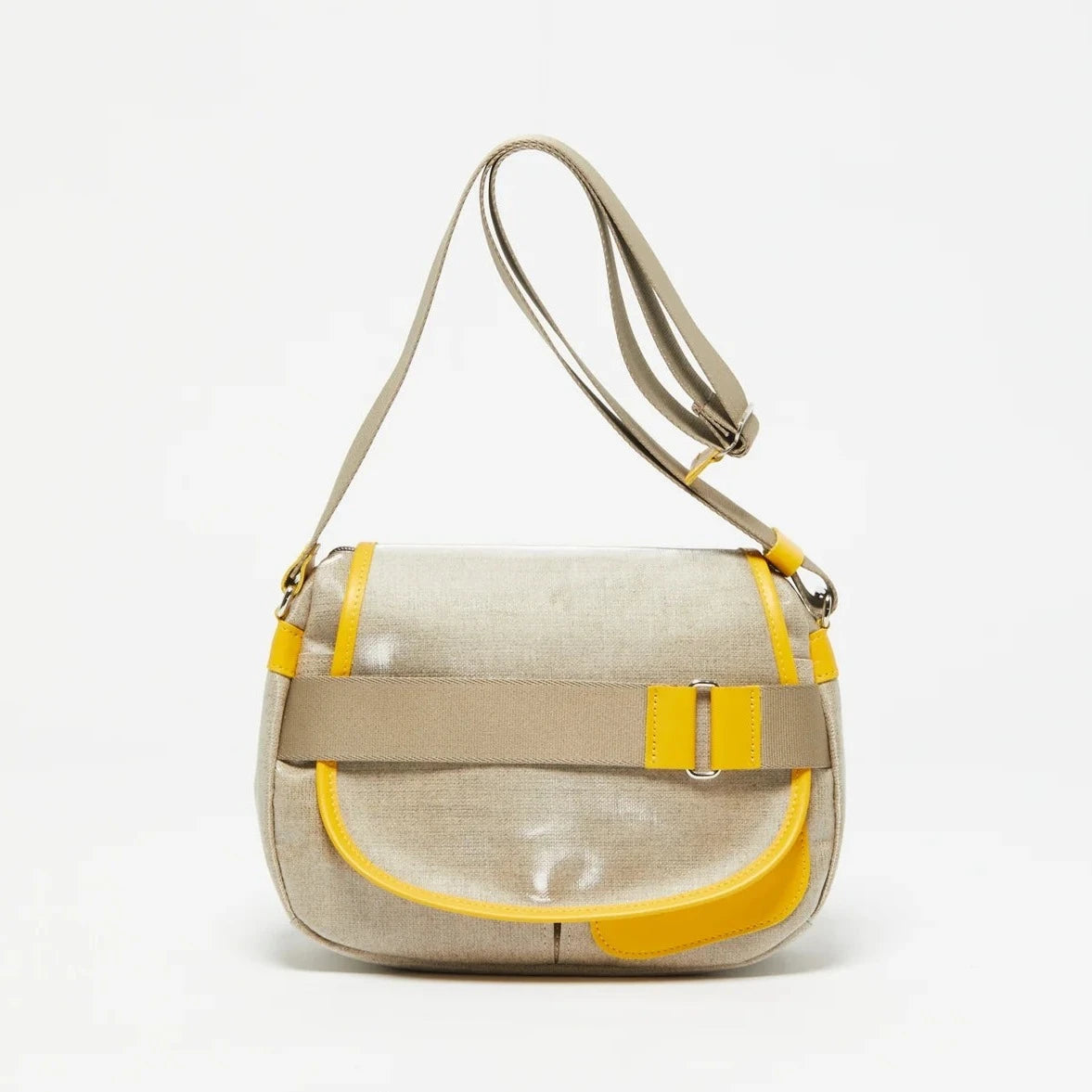 Jack Gomme Paris Petit Gaby Linen Satchel Natural + Yellow-Jack Gomme Paris-Thistle Hill