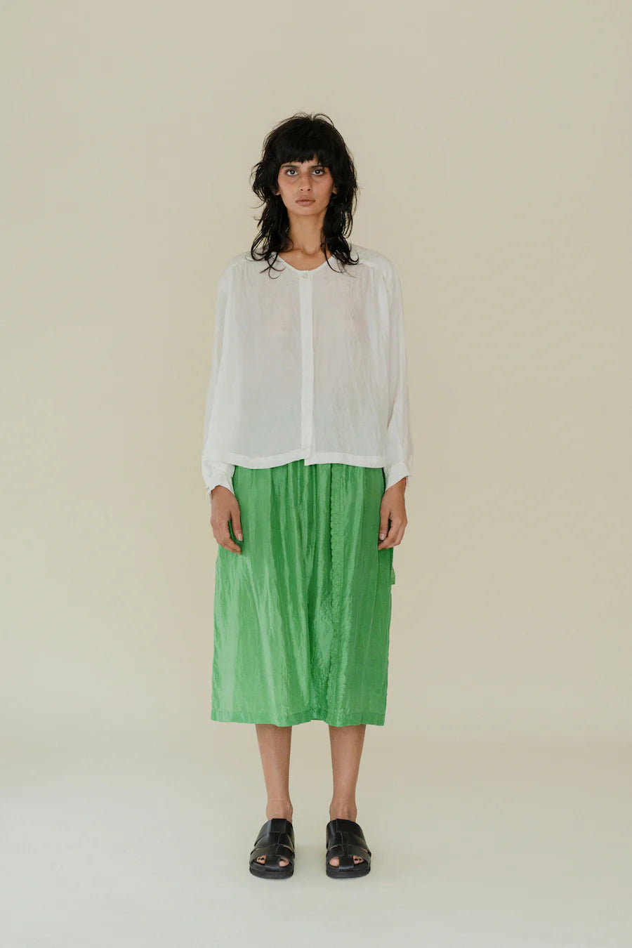 Runaway Bicycle Stella Shamrock Green Embroidered Skirt-Runaway Bicycle-Thistle Hill