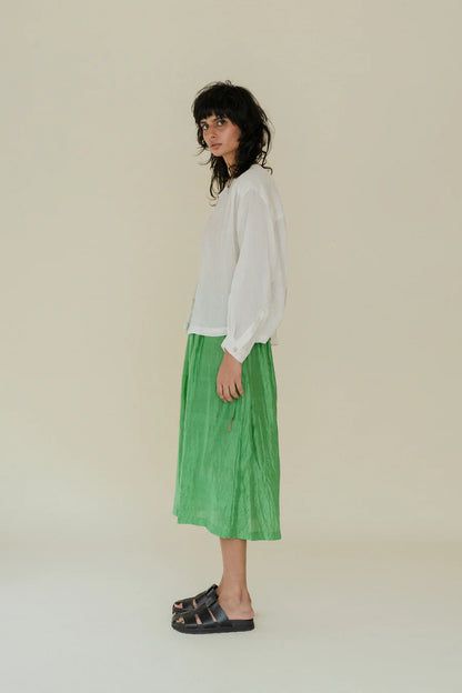 Runaway Bicycle Stella Shamrock Green Embroidered Skirt-Runaway Bicycle-Thistle Hill