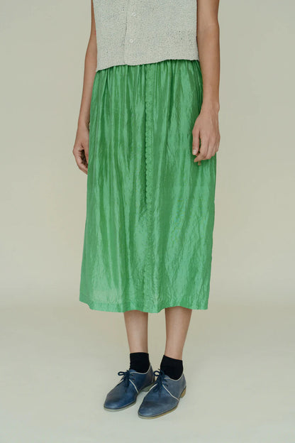 Runaway Bicycle Stella Shamrock Green Embroidered Skirt-Runaway Bicycle-Thistle Hill