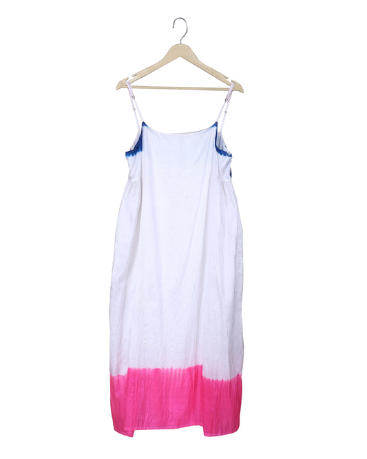 Injiri Jodhpur 134 Bright Pink with Blue Ladies Slip Dress-Injiri-Thistle Hill