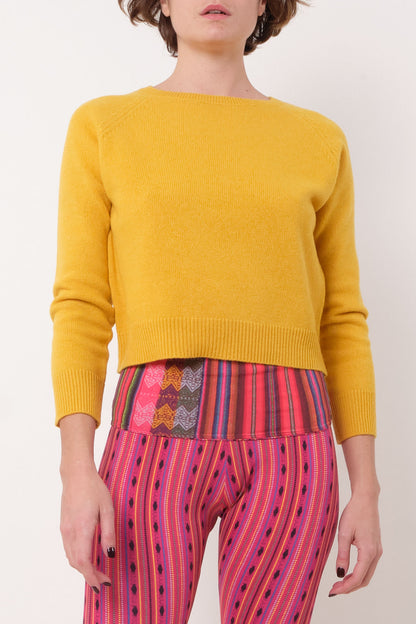 La Prestic Ouiston Ras du Cou Jaune Sweater-La Prestic Ouiston-Thistle Hill