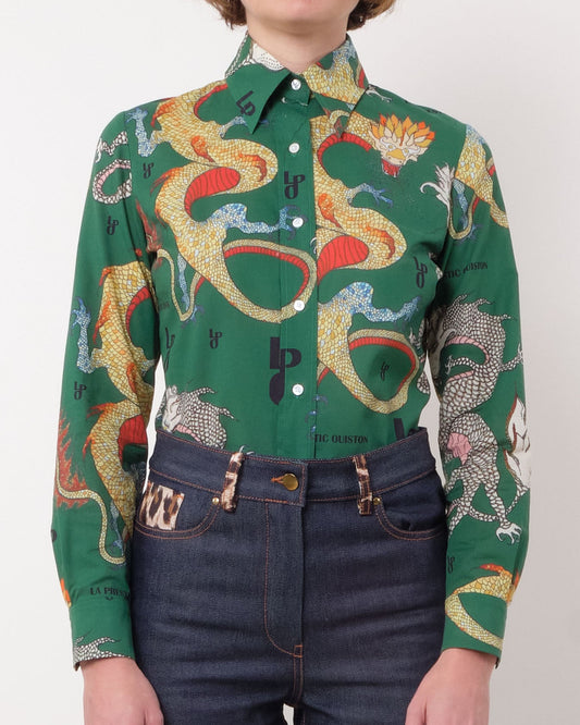La Prestic Ouiston Joana Dragon LPO Vert Shirt-La Prestic Ouiston-Thistle Hill