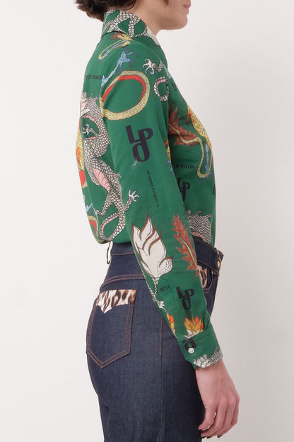 La Prestic Ouiston Joana Dragon LPO Vert Shirt-La Prestic Ouiston-Thistle Hill
