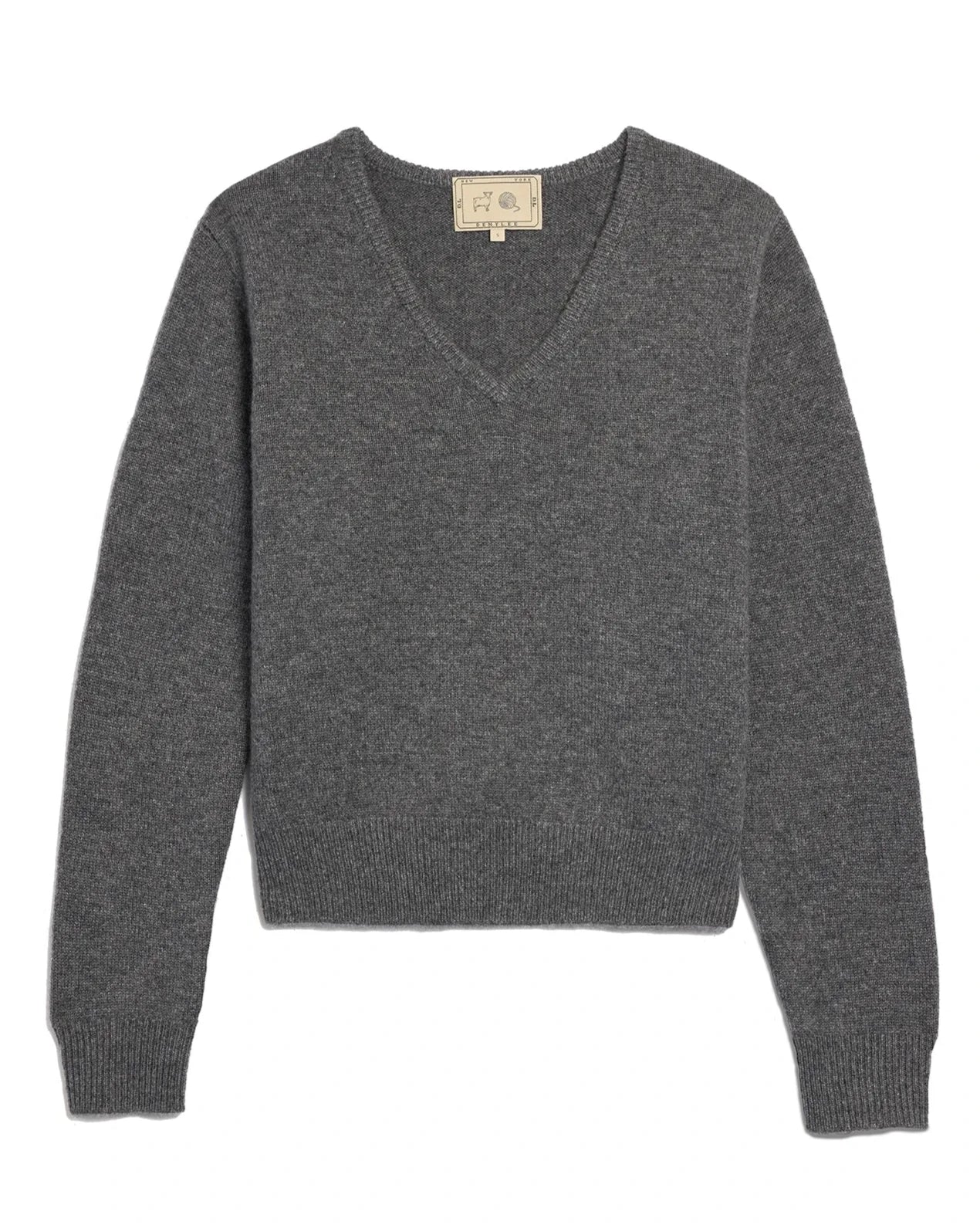 Demylee Lia Cashmere Sweater Dark Heather Grey-Demylee-Thistle Hill