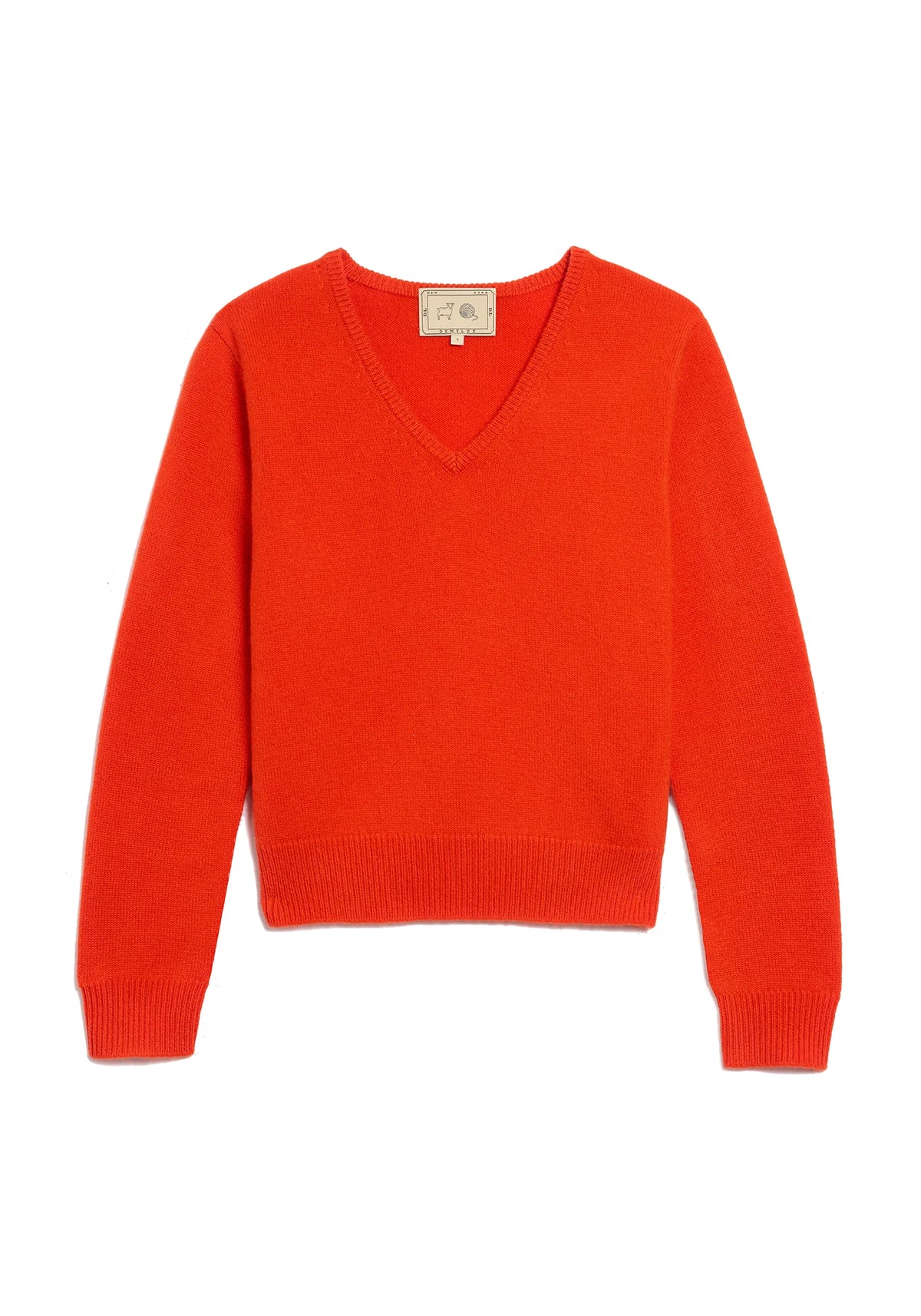 Demylee Lia Cashmere Sweater Red Orange-Demylee-Thistle Hill